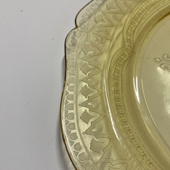 Federal Glass Patrician Spoke Yellow Amber Dinner Plate 11" Depression Glass - Picture 7 of 9